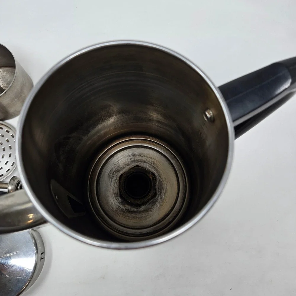 Presto 0281105 Electric‎ Coffee Percolator Stainless Steel Vintage Silver Black